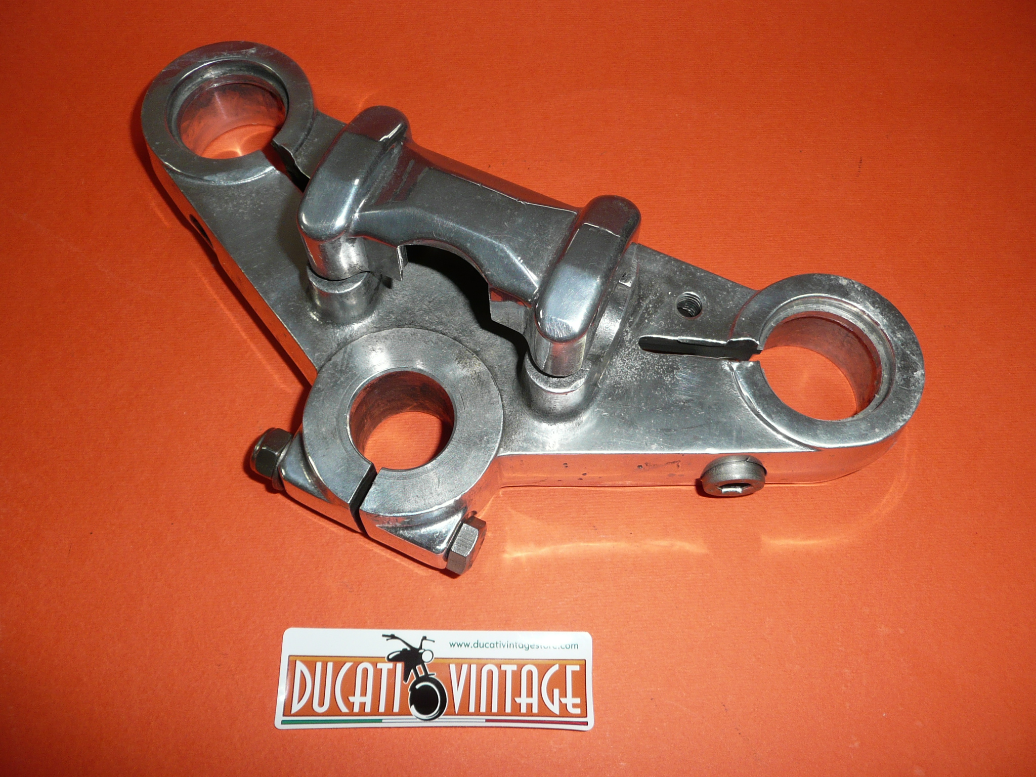 Marzocchi fork upper plate, original, complete with clamp, genuine