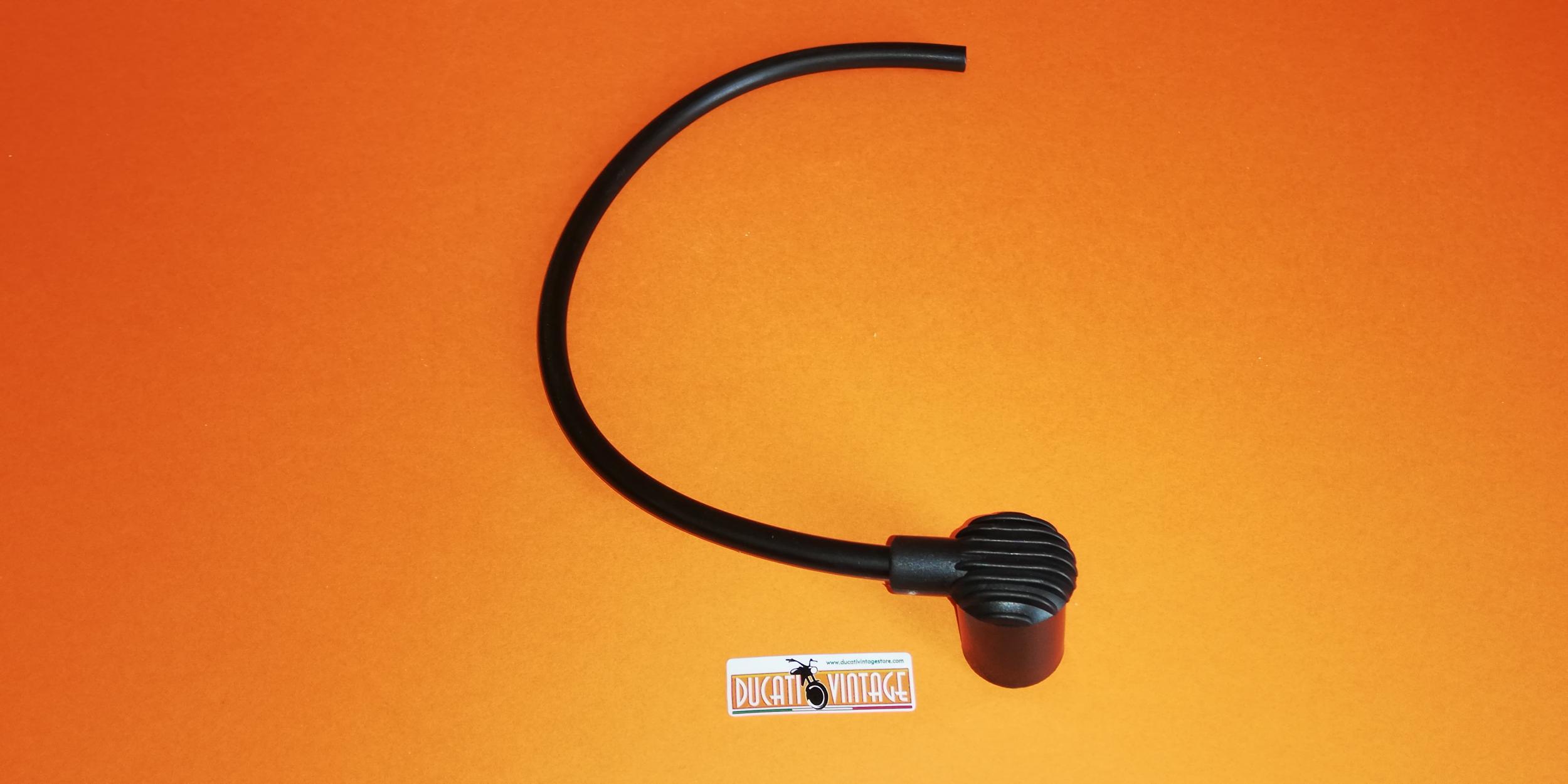 Bakelite spark plug cap complete with high voltage cable for all Ducati single cylinder wide and narrow cases