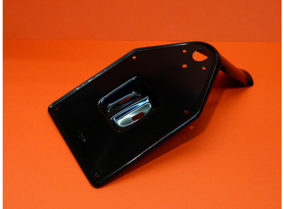 Metal black painted plate-holder CEV for round rear light only Ducati Scrambler