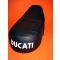 Ribbed saddle with Ducati brand  for Ducati Scrambler (harder rubber)