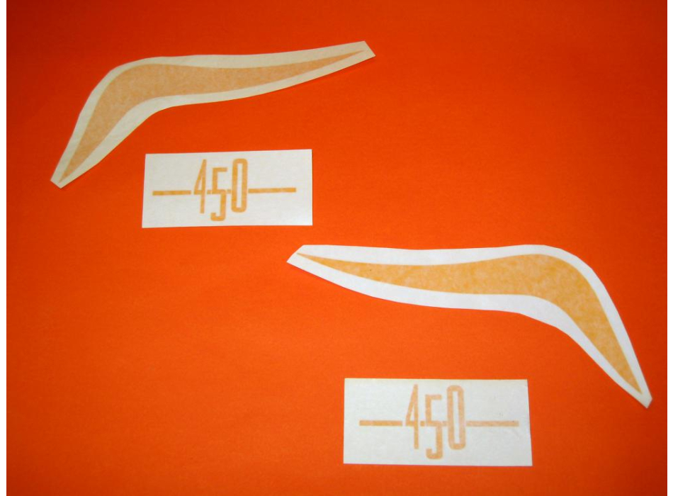 transfer printing yellow L.H.+R.H. for fibreglass tool box for Ducati Scrambler 