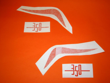 Transfer printing orange L.H.+R.H. for fibreglass tool box covers Ducati Scrambl