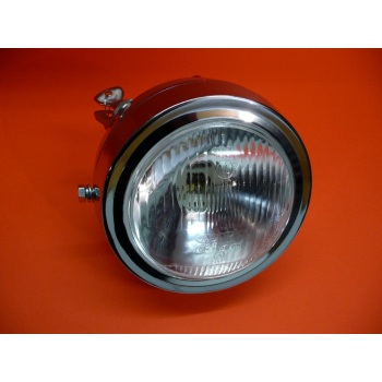 Full Aprilia headlight flat model chromium-plated for Ducati Scrambler,Desmo,Mark3,RT