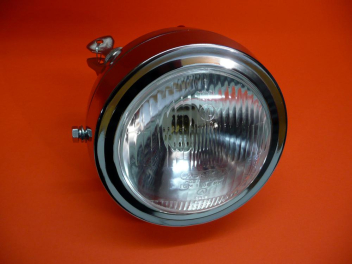 Full Aprilia headlight flat model chromium-plated for Ducati Scrambler,Desmo,Mark3,RT