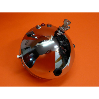 Full Aprilia headlight flat model chromium-plated for Ducati Scrambler,Desmo,Mark3,RT