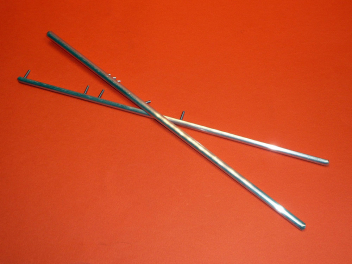 Pair of aluminium profiles to fix the seat cover for Ducati Scrambler