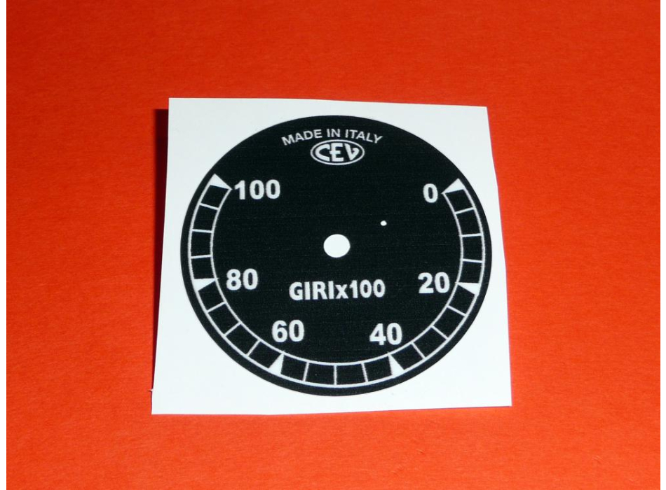 CEV rev counter sticker dial for Ducati Scrambler, RT,Desmo, Mark3