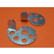 Pair, left and right, chain adjusters for Ducati RT