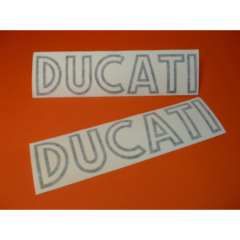 Ducati tank decals Ducati Desmo Yellow, Ducati Silver Shotgun, Mark3