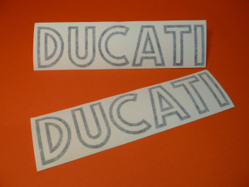 Ducati tank decals Ducati Desmo Yellow, Ducati Silver Shotgun, Mark3