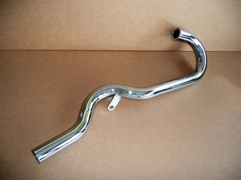 Chrome plated exhaust pipe, for Ducati RT