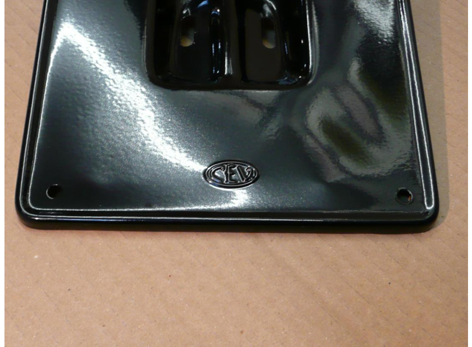 plate-holder CEV, in metal black painted, for Ducati GT 750 and 900 SS   