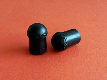 2 rubber plugs Verlicchi brand Ø 18 for clip-ons Ducati Desmo Yellow and Shotgun