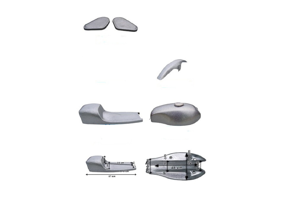 Kit fiberglass Ducati Silver Shotgun as the original (ready to assemble)