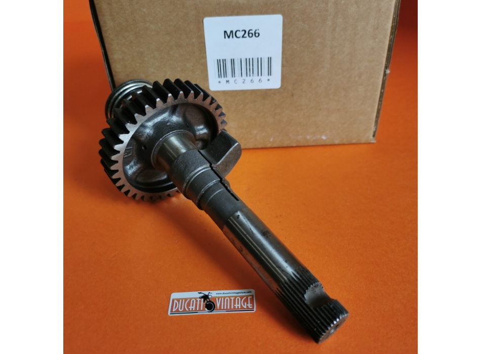 Crankshaft, original used in good condition,for all Ducati single-cylinder wide cases, Ducati Scrambler, Ducati Desmo, Ducati RT, etc.