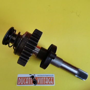 Crankshaft, original used in very good condition, complete with spring,for all Ducati single-cylinder wide cases, Ducati Scrambler, Ducati Desmo, Ducati RT, etc.