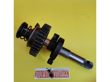 Crankshaft, original used in very good condition, complete with spring,for all Ducati single-cylinder wide cases, Ducati Scrambler, Ducati Desmo, Ducati RT, etc.