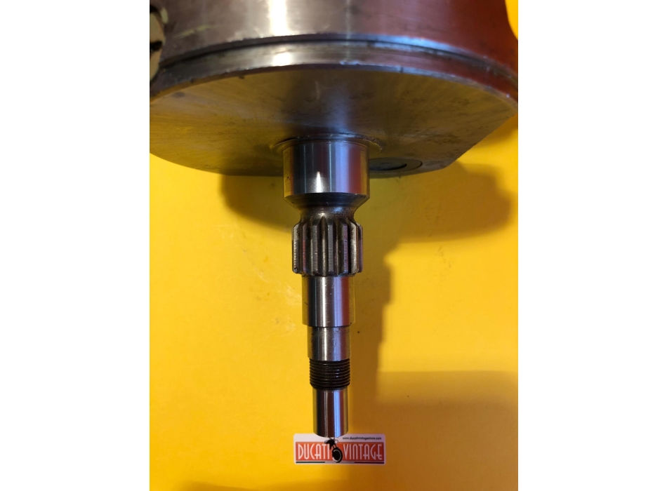 Original crankshaft, fully reconditioned, for Ducati 450cc wide case Scrambler single cylinders (1968/1976)