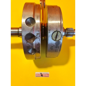 Original crankshaft, fully reconditioned, for Ducati 450cc wide case Scrambler single cylinders (1968/1976)