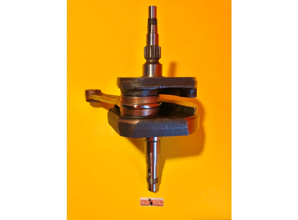 Original crankshaft, fully reconditioned, for Ducati 450cc wide case Scrambler single cylinders (1968/1976)