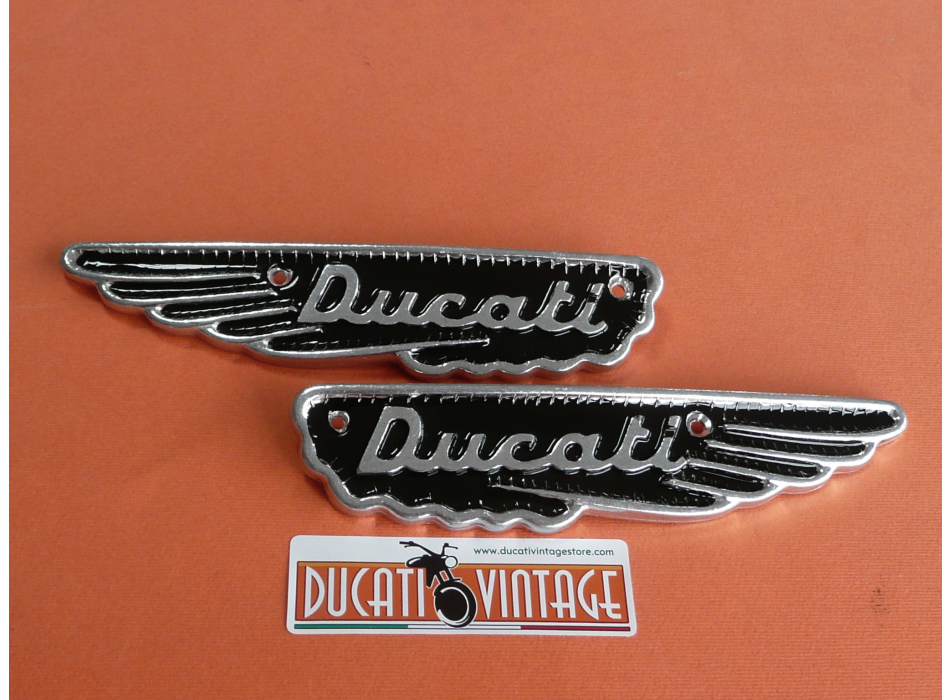 Ducati wings for Ducati Scrambler tank in forged aluminium identical original