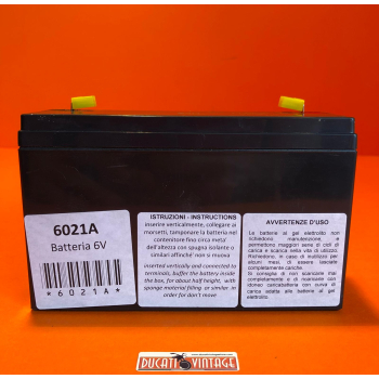 Hermetic battery lead-gel 6V 7Ah for all Ducati single models 6V 