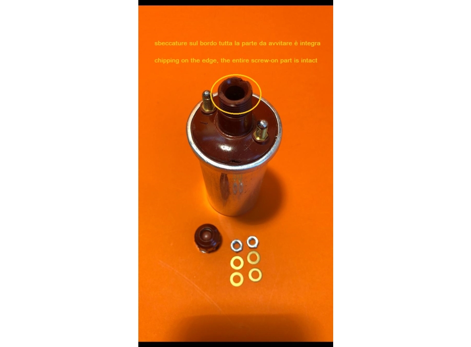 Coil A.T. 3,2 Ω 12V DC high quality with slight defect for Ducati single with wiring 12V and Ducati twin cylinders with spark ignition 