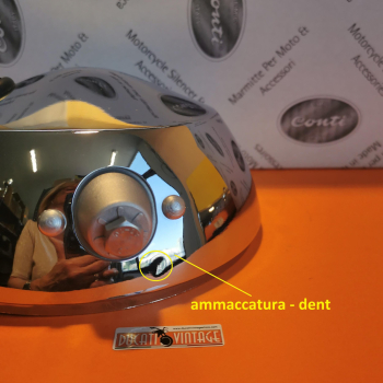 Aprilia headlight shell WITH A VERY SLIGHT DEFECT, for Ducati 750S model with light switch and 3 warning lights