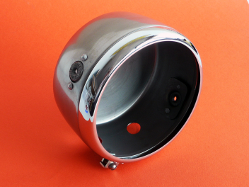 headlight shell with crome rim for Ducati Scrambler America, perfect replica