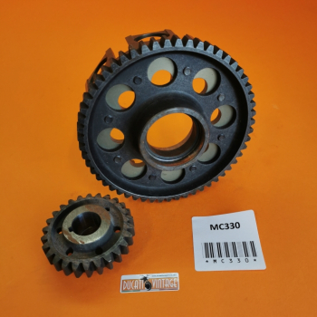 Clutch housing + and primary gear ratio 26/55 with straight teeth RACING SPECIAL Scuderia Lauro Micozzi, for all Ducati wide casing single cylinders Ducati Scrambler, Desmo, etc. 