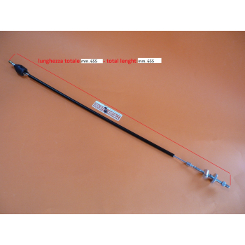 Back brake control tie-rod, L. 615 total, with stop switch for Ducati Twin with drum brake