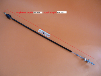 Back brake control tie-rod, L. 615 total, with stop switch for Ducati Twin with drum brake