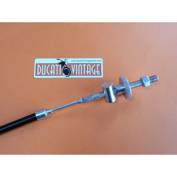 Back brake control tie-rod, L. 615 total, with stop switch for Ducati Twin with drum brake