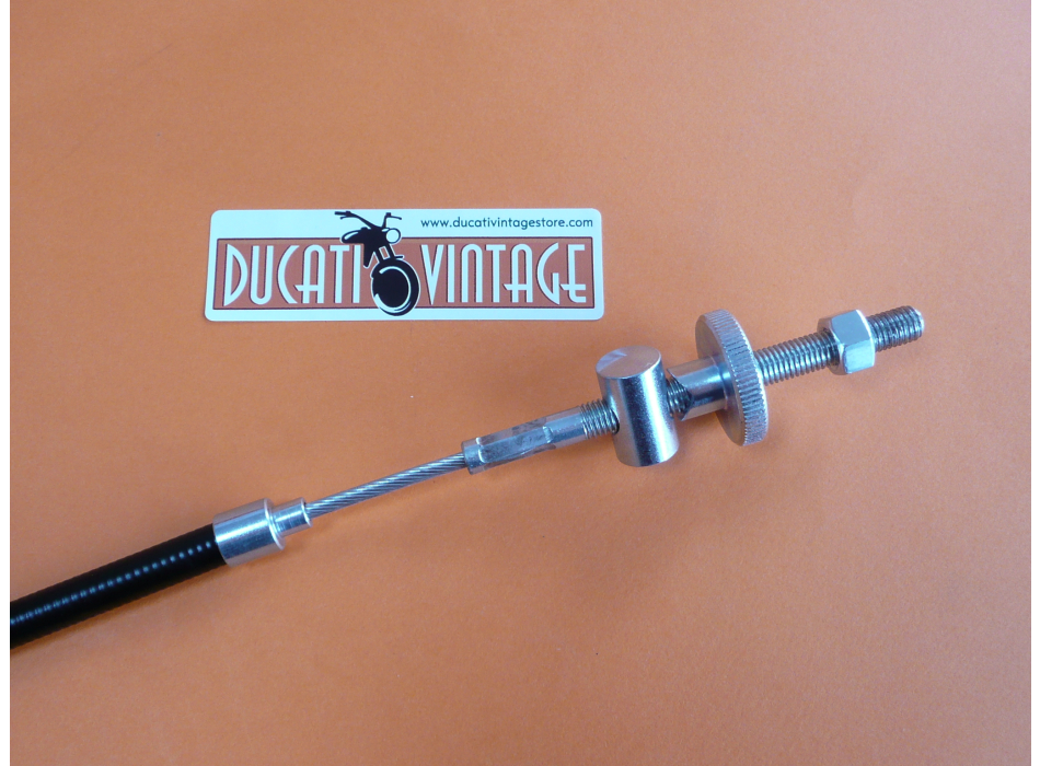 Back brake control tie-rod, L. 615 total, with stop switch for Ducati Twin with drum brake