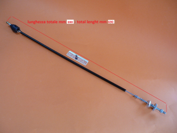 Back brake control tie-rod, L. 690 total, with stop switch for Ducati Twin with drum brake 860 and 90 GT/S