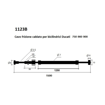 Clutch cable Ducati twin  