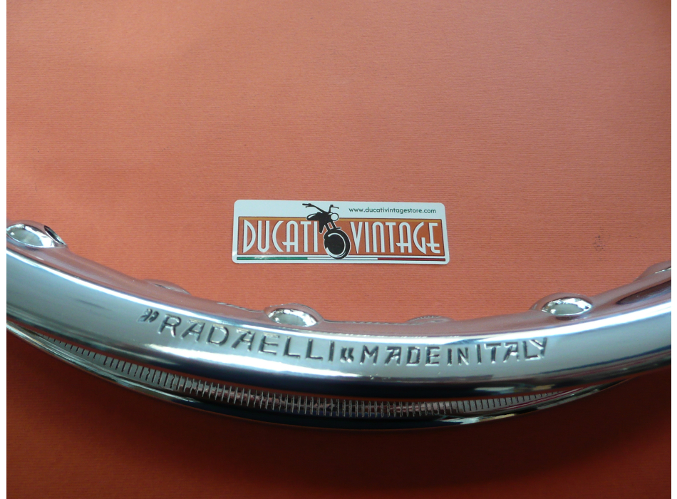 Back chromium-plated steel rim ORIGINAL RADAELLI 2,15x18 36H Ducati Scrambler