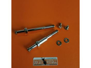 Pair points cover pillar bolts chromium-plated Ducati single narrow and wide case