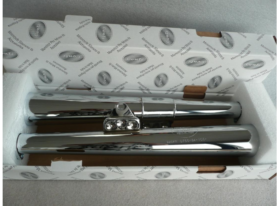 Conti silencers pair with a very slight defect, Ducati 900SS, Ducati 900 SD and SSD Darmah, 860, 900MHR