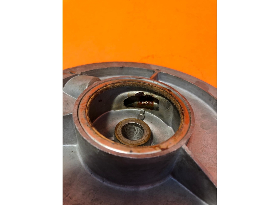 Vintage Ducati drum brake front hub cover – Ø ~190 mm