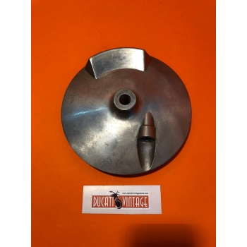 Vintage Ducati drum brake front hub cover – Ø ~190 mm