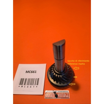 Bottom bevel gear original, new, excellent for all single cylinder wide case and narrow case engines Ducati Z=21-30