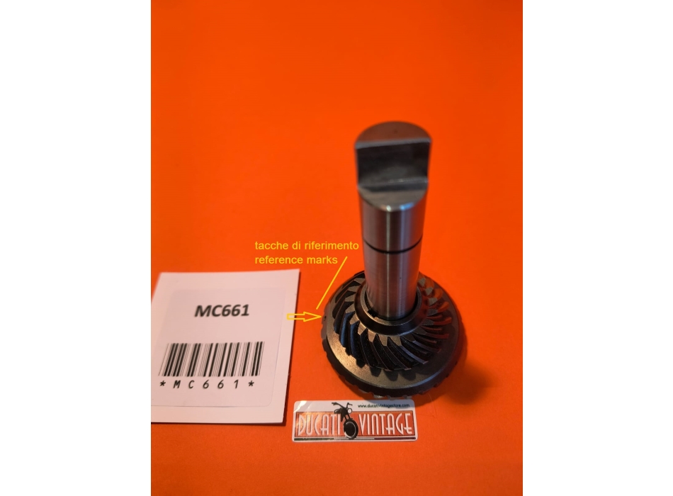 Bottom bevel gear original, new, excellent for all single cylinder wide case and narrow case engines Ducati Z=21-30