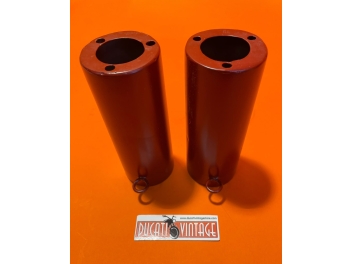 Pair of ORIGINAL Marked Upper Steel Fork Shrouds Ducati 31.5mm – Restored