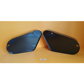 Pair of filter and tollbnox cases, replica, for Ducati Desmo Silver Shotgun