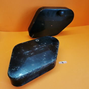 Pair of used storage cases original for Ducati motorcycles with outfitting for traffic police
