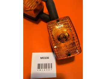 Pair of CEV rectangular direction indicators for 1970s motorcycles, used, in good condition, sold as in the photo