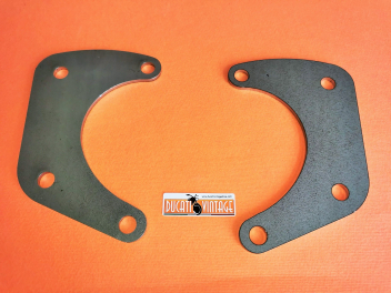 Pair engine support plates for Ducati single narrow case models 1962/1968
