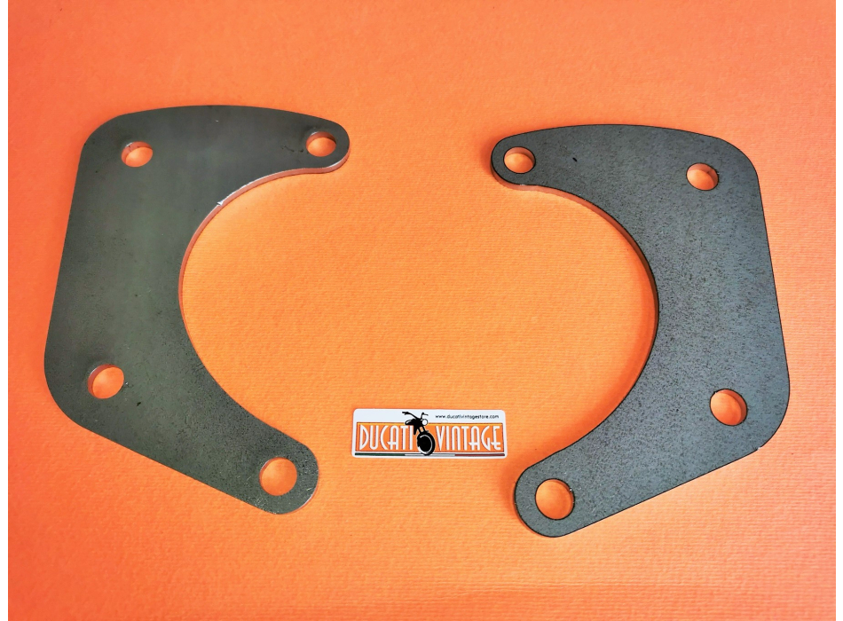 Pair engine support plates for Ducati single narrow case models 1962/1968