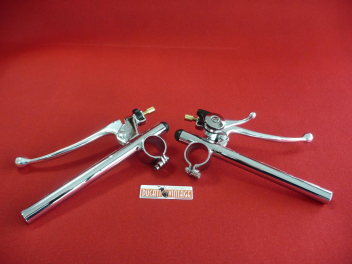Verlicchi Pair of clip-ons with accessories for Ducati YELLOW and SILVER SHOTGUN